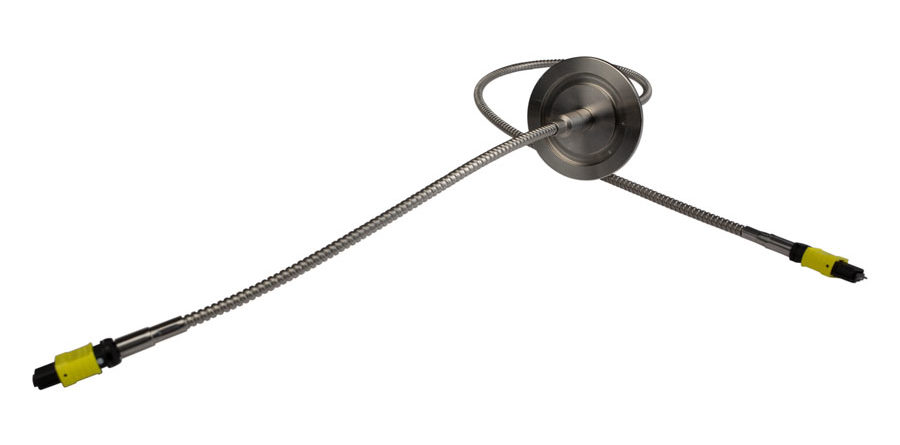 Fiber-optic ribbon hermetic feedthroughs with MTP connectors
