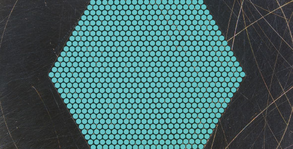 Fiber optic bundle in hexagonal geometry