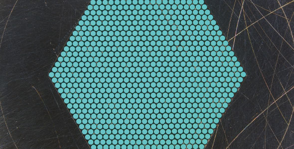 Bundle of 200 µm optical fibers arranged in hexagonal geometry
