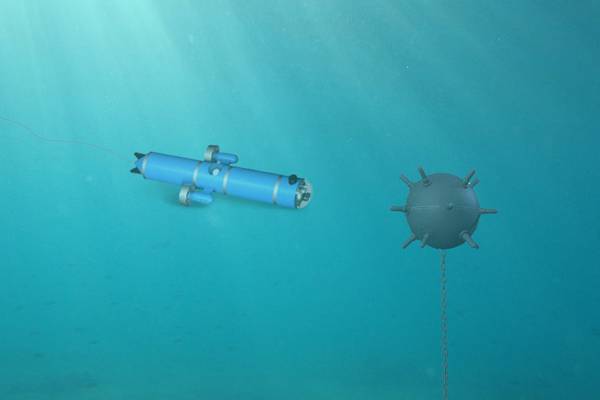 Use fiber optic coil for submarine